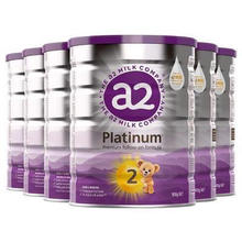 a2 选a2 紫白金二段配方婴幼儿牛奶粉宝宝乳粉900g*6罐