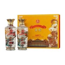 五粮液股份出品，华樽天下 尊耀 52度浓香型白酒500mL*2瓶礼盒装 送礼袋