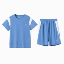 MIZUNO 男童套装 夏季针织短袖套装 两件套