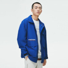 20点：杰克·琼斯（JACK&JONES）春秋男士夹克衣服外套休闲宽松舒适个性立领夹克衣服外套上衣男装 深海蓝