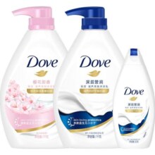 【超级桶】多芬沐浴露深层营润1kg+樱花甜香1kg+190g