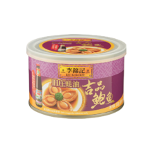 李锦记旧庄蚝油即食吉品鲍鱼罐头4只装180g