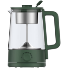 美的（Midea）养生壶泡茶1L复古喷淋式蒸汽煮茶器小型办公室烧水壶煮茶烧水一体电热水壶花茶壶 【旋钮+自动保温】ZC10X1-103 1L