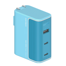 限地区，plus:酷态科10号氮化镓超级闪充块CP120W/100W/65W三口充电器单体版PD快充 蓝