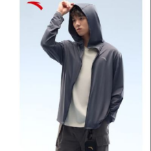 plus会员：ANTA 安踏 绝绝紫4代 吸湿速干防晒衣男 灰-7 M (男170)