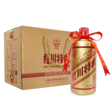 红川52度红川特曲90 整箱500ml*6纯粮酒光瓶浓香白酒整箱 京D仓发货 52度 500mL 6瓶 整箱装