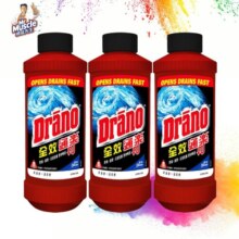 威猛先生（Mr Muscle）管道疏通剂500ml*3瓶 下水道疏通剂  卫生间管道疏通