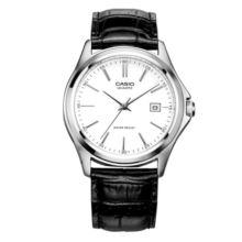 卡西欧（CASIO） 卡西欧(CASIO)男表休闲简约石英皮带手表学生腕表商务送男友礼物 男表白盘黑皮MTP-1183E-7A155元 (券后省10)
