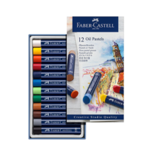 【全网低价】辉柏嘉（Faber-castell）油画棒 蜡笔 12色蓝纸盒127012美术写生