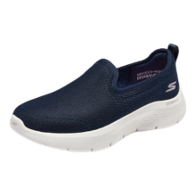 斯凯奇（Skechers）健步鞋2024秋季男女同款高透气一脚蹬轻便休闲运动鞋子 【女款】海军蓝色/薰衣草色/NVLV 36.5