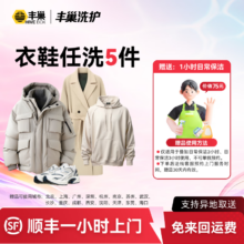 丰巢洗衣洗羽绒服/运动鞋任洗 顺丰上门取送干洗  衣鞋*任洗5件