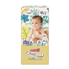 大王（GOO.N）【品牌直供 安心品质】光羽致本之源新生儿超薄透气尿不湿新升级 光羽纸尿裤 M38片（6-11kg）
