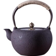 容山堂苏韵老铁壶铸铁茶壶泡茶壶新款煮茶壶螺旋纹铜壶把手