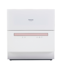 松下（Panasonic）洗碗机台式 热风烘干80℃高温除菌 软水功能NP-UW5PH1D（粉色）