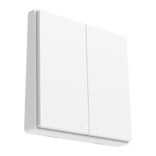 Aqara绿米联创无线开关E1随意贴双键 遥控开关已接入米家/HomeKit 白色