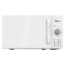 美的（Midea）快捷家用微波炉家用小型迷你360°转盘加热 旋钮操控易洁内胆时间调节20升（PM2000）