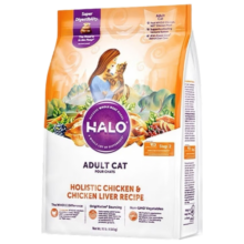 自然光环（HALO IN CHINESE）Halo美国自然光环纯鲜肉进口猫粮健美鸡肉成猫幼猫粮10磅/4.54kg 成猫鸡肉鸡肝10磅613元
