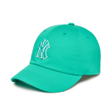PLUS会员：MLB 刺绣软顶棒球帽 情侣款 3ACP0113N-50MTS-F 薄荷色
