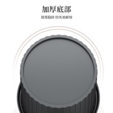 五月花垃圾桶压圈金属网卫生间客厅厨房无盖办公室垃圾纸篓卧室家用加厚 压圈垃圾桶 黑色 11L 1只装