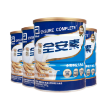 雅培全安素特医全营养配方粉 900g*4 麦香味 补充蛋白质 中老年营养粉