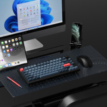 keychron V1MAX三模热插拔Gasket客制化机械键盘82键VIA改键RGB