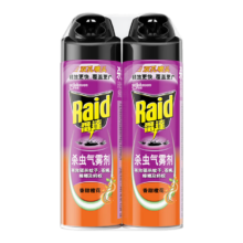 临期/需首单：雷达（Raid）双控头喷雾杀虫剂 香甜橙花550ml*2瓶（25/6/15）