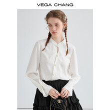 20点开始：VEGA CHANG 新中式衬衫女 云锦白