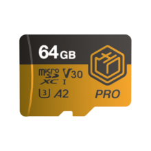京东plus：京东京造64GB TF内存卡金标Pro系列U3V30A2兼容无人机运动相机读速200MB/S