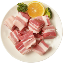 金锣猪带皮五花肉块2斤国产冷冻带皮五花肉猪肉生鲜烧烤食材