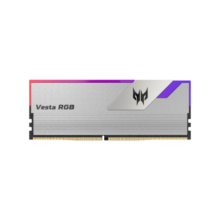 宏碁掠夺者（PREDATOR）32G(16G×2)套装 DDR5 6600频率 台式机内存条 Vesta II 炫光星舰RGB灯条(C34)星光银 AI电脑配件