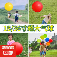 京喜 超大户外气球加厚18寸气球玩具场景布置 18寸-黄色-5个装