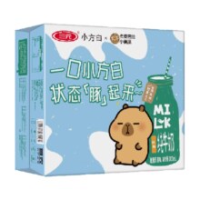 三元 小方白脱脂纯牛奶200ml*24盒