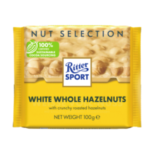 瑞特滋（RITTER SPORT）全榛子白巧克力 休闲零食糖果礼物送男女友德国原产100g