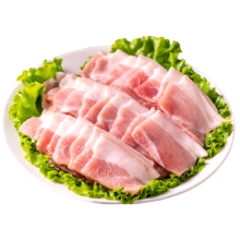 龙大肉食 山东发货 带皮后腿肉片净重4斤 肉片烧烤食材 猪肉生鲜 源头直发