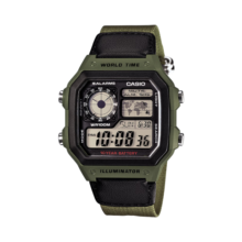 卡西欧（CASIO）复古小方块学生腕表 多功能户外防水男士手表 AE-1200WHB-3BVDF