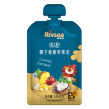 禾泱泱婴幼儿凤梨椰子香蕉苹果泥100g 欧洲进口宝宝果泥辅食6月+