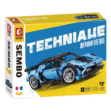 森宝积木 SEMBO BLOCK 701053 永耀纪元1:18跑车 433颗粒