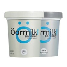 Oarmilk吾岛希腊酸奶720g桶装 无蔗糖低糖0脂肪健身低温特浓酸奶