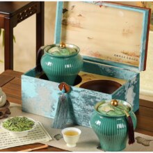 去寻 茶叶杭州 特级龙井 龙井绿茶 春茶叶 礼盒装如画 江南礼盒