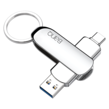 banq128GB Type-C USB3.2 Gen1手机U盘 C90高速手机电脑两用双接口安卓苹果iPad平板Mac金属移动优盘