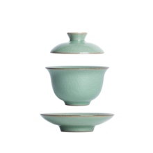 京东京造 龙泉青瓷三才盖碗 哥窑经典功夫茶具茶杯 开片可养99元 (券后省20)