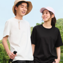 Meters Bonwe 美特斯邦威男款230G重磅100%纯棉T恤
