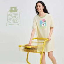 有棵树 100%全棉女士中长款睡裙