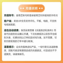 爱奇艺 VIP会员黄金年卡13个月会员 三端通用 官方充值123元