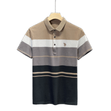 U.S. POLO ASSN.保罗polo衫男条纹短袖男夏季商务休闲男士半袖宽松上衣男 【JC-2312偏小】蓝白 XL（建议体重125-140斤）199元