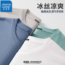 真维斯JEANSWEST   男士冰丝网眼速干T恤   EE-42-173241三件到手价59元（需领券）