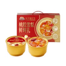 三只松鼠 桃胶雪梨鲜炖礼盒 320g*6罐29.9元（需试用）
