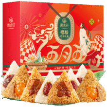 PLUS会员：集味轩 粽子礼盒 肉粽蛋黄粽 1120g28.03元