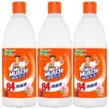 威猛先生（Mr Muscle） 84消毒液 500g*3瓶 家用清洁 清新花香21.9元 (月销1w+)