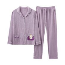 【断码清仓】睡衣女春秋长袖简约休闲套装女士宽松大码短袖家居服10.8元